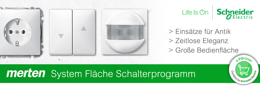 Banner Merten System Flaeche | Elektroradar.de 
